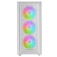 Miniatura 3 de CAJA ATX SEMITORRE GAMING MARS GAMING MCAIRW FRONTAL BLANCO DE MALLA 4x120mm RAINBOW