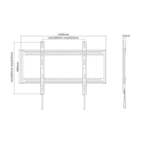 SOPORTE TV CURVA PARED 60"-100" EQUIP 650323 FIJO - Imagen 8 de 10 SOPORTE TV CURVA PARED 60"-100" EQUIP 650323 FIJO - Imagen 8 de 10