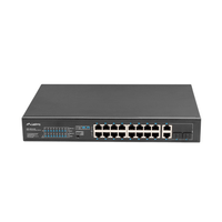 Miniatura 1 de SWITCH LANBERG 18 PTOS 100MB 16xPOE+/2x GBIT ETHER 250W RACK 19"