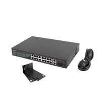 Miniatura 6 de SWITCH LANBERG 18 PTOS 100MB 16xPOE+/2x GBIT ETHER 250W RACK 19"