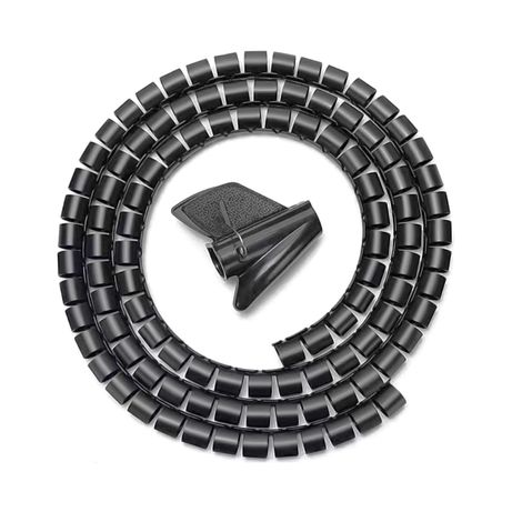 Organizador de cables en espiral aisens diametro hasta 25mm 1m negro A151-0406 - Imagen 2 de 4 Organizador de cables en espiral aisens diametro hasta 25mm 1m negro A151-0406 - Imagen 2 de 4