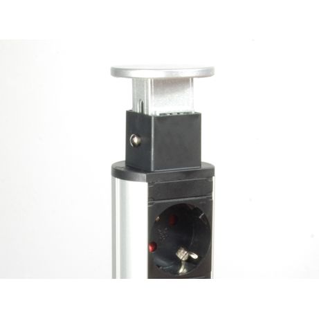 REGLETA EQUIP POP-UP PARA MESA 3 TOMAS + 2 PUERTOS USB CON INTERRUPTOR ALUMINIO DIAMETRO 60MM - Imagen 3 de 14 REGLETA EQUIP POP-UP PARA MESA 3 TOMAS + 2 PUERTOS USB CON INTERRUPTOR ALUMINIO DIAMETRO 60MM - Imagen 3 de 14
