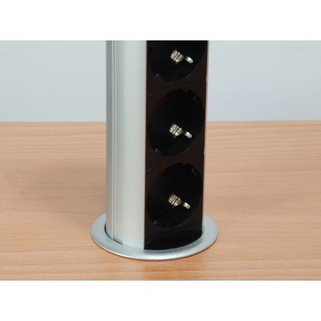 REGLETA EQUIP POP-UP PARA MESA 3 TOMAS + 2 PUERTOS USB CON INTERRUPTOR ALUMINIO DIAMETRO 60MM - Imagen 13 de 14 REGLETA EQUIP POP-UP PARA MESA 3 TOMAS + 2 PUERTOS USB CON INTERRUPTOR ALUMINIO DIAMETRO 60MM - Imagen 13 de 14