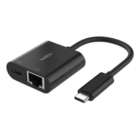 Miniatura 1 de ADAPTADOR BELKIN INC019BTBK USB-C A ETHERNET + CARGA 100W COLOR NEGRO