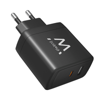 Miniatura 1 de CARGADOR DE PARED RAPIDO EWENT USB-A USB-C GANFAST 65W NEGRO
