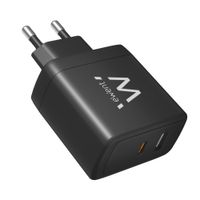 Miniatura 2 de CARGADOR DE PARED RAPIDO EWENT USB-A USB-C GANFAST 65W NEGRO