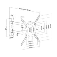 Miniatura 6 de Soporte de pared inclinable aisens para tv de 32p a 55p negro WT55TSE-059