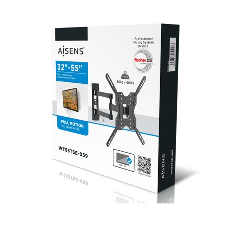 Soporte de pared inclinable aisens para tv de 32p a 55p negro WT55TSE-059 - Imagen 8 de 9 Soporte de pared inclinable aisens para tv de 32p a 55p negro WT55TSE-059 - Imagen 8 de 9