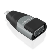 Miniatura 1 de ADAPTADOR CONVERSOR AISENS ALUMINIO USB-C/M A VGA HDB15/H GRIS