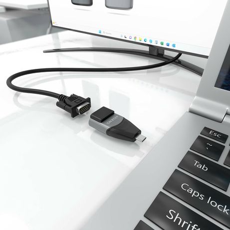 ADAPTADOR CONVERSOR AISENS ALUMINIO USB-C/M A VGA HDB15/H GRIS - Imagen 5 de 6 ADAPTADOR CONVERSOR AISENS ALUMINIO USB-C/M A VGA HDB15/H GRIS - Imagen 5 de 6