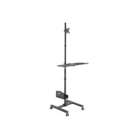 Miniatura 2 de SOPORTE DE SUELO CON RUEDAS EQUIP 650171 PARA PANTALLA 17"-32" CPU Y TECLADO Max. 8Kg VESA 100x100