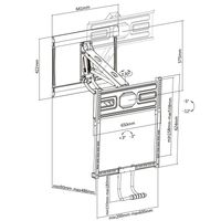 Miniatura 11 de SOPORTE PANTALLA 43"-70" DE PARED PULL DOWN VESA MAX 600X400 PESO MAX. 35KG