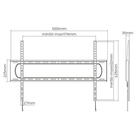SOPORTE PANTALLA 60"- 120" FIJO HEAVY DUTY EQUIP MAX. 120KGS VESA MAX 900X400 - Imagen 9 de 9 SOPORTE PANTALLA 60"- 120" FIJO HEAVY DUTY EQUIP MAX. 120KGS VESA MAX 900X400 - Imagen 9 de 9
