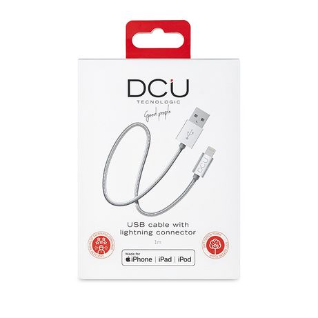 CABLE DCU USB LIGHTING SILVER ALUMINIO (34101205) - Imagen 2 de 5 CABLE DCU USB LIGHTING SILVER ALUMINIO (34101205) - Imagen 2 de 5