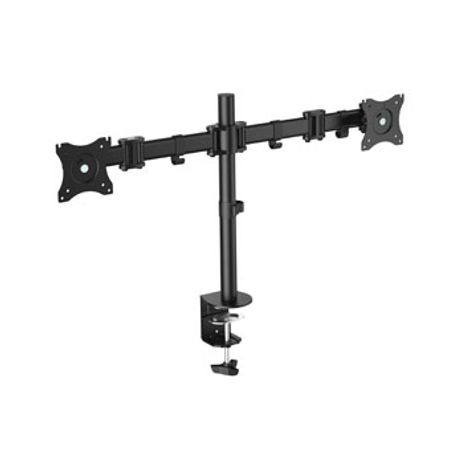 SOPORTE PANTALLA PARA MESA DOS BRAZOS 2 PANTALLAS 13"-32" DE BRAZO INCLINABLE Y GIRATORIO 360º MAX. VESA 100X100 HATA 8KG - Imagen 2 de 6 SOPORTE PANTALLA PARA MESA DOS BRAZOS 2 PANTALLAS 13"-32" DE BRAZO INCLINABLE Y GIRATORIO 360º MAX. VESA 100X100 HATA 8KG - Imagen 2 de 6