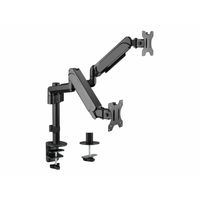 Miniatura 2 de SOPORTE PANTALLA PARA MESA DOS BRAZOS 2 PANTALLAS  17" - 32" ALUMINIO MUELLE DE GAS EQUIP