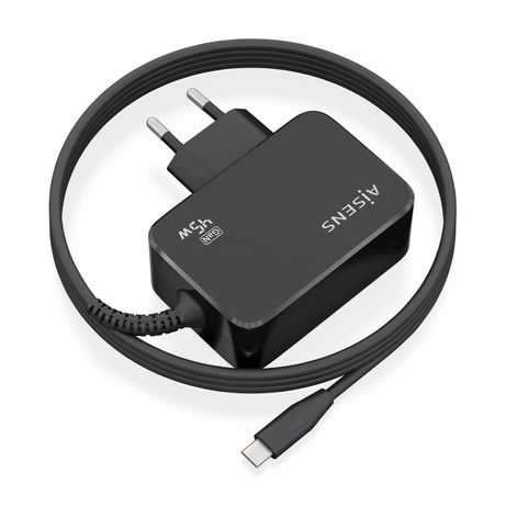 AISENS Cargador GaN 45W PD3 0 1xUSB C 1 8m Negro - Imagen 3 de 7 AISENS Cargador GaN 45W PD3 0 1xUSB C 1 8m Negro - Imagen 3 de 7