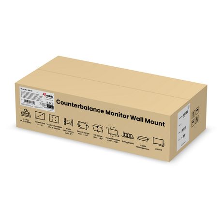 SOPORTE DE PARED ORIENTABLE EQUIP PARA 2 PANTALLAS DE 17"-32" BRAZO 564MM MUELLE DE GAS HASTA 9KG - Imagen 9 de 10 SOPORTE DE PARED ORIENTABLE EQUIP PARA 2 PANTALLAS DE 17"-32" BRAZO 564MM MUELLE DE GAS HASTA 9KG - Imagen 9 de 10