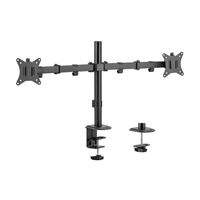 Miniatura 2 de SOPORTE PANTALLA PARA MESA DOS BRAZOS 2 PANTALLAS  17"-32"  DE BRAZO   INCLINABLE  Y GIRATORIO 360º MAX. VESA 100X100 HATA 9KG POR PANTALLA