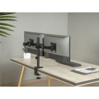 Miniatura 10 de SOPORTE PANTALLA PARA MESA DOS BRAZOS 2 PANTALLAS  17"-32"  DE BRAZO   INCLINABLE  Y GIRATORIO 360º MAX. VESA 100X100 HATA 9KG POR PANTALLA