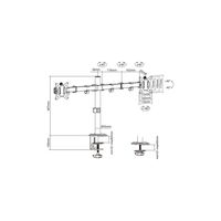 Miniatura 12 de SOPORTE PANTALLA PARA MESA DOS BRAZOS 2 PANTALLAS  17"-32"  DE BRAZO   INCLINABLE  Y GIRATORIO 360º MAX. VESA 100X100 HATA 9KG POR PANTALLA