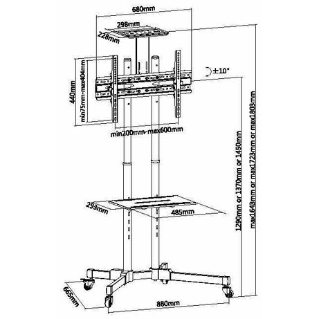 SOPORTE TV SUELO 37"-70" EQUIP 6506033 FIJO - Imagen 8 de 8 SOPORTE TV SUELO 37"-70" EQUIP 6506033 FIJO - Imagen 8 de 8