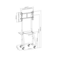 Miniatura 11 de SOPORTE DE SUELO CON RUEDAS EQUIP PARA PANTALLA DE 37" - 80" HEAVY-DUTY FIJO MAX. VESA 600x400 HASTA