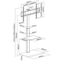 Miniatura 15 de SOPORTE PANTALLA DE SUELO 37"-75"  EQUIP VESA MAX 600x400 MAX.40KGS
