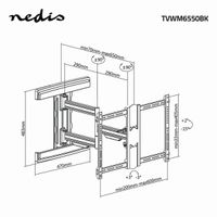 Miniatura 9 de SOPORTE PARA TV NEDIS TVWM6550BK 37-80" PARED FULL MOTION
