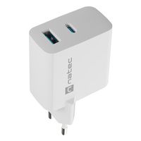 Miniatura 3 de CARGADOR NATEC RIBERA GAN 45W PD3.0 QC3.0 1XUSB-A + 1XUSB-C BLANCO