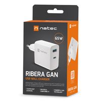 Miniatura 10 de CARGADOR NATEC RIBERA GAN 45W PD3.0 QC3.0 1XUSB-A + 1XUSB-C BLANCO