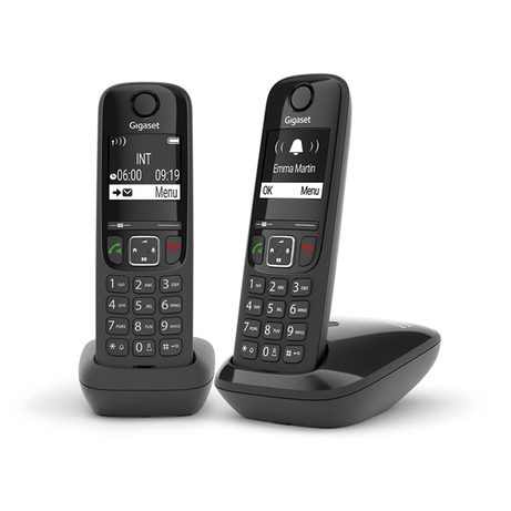 DECT GIGASET AS690 DUO BLACK BLACK IN - Imagen 1 de 6 DECT GIGASET AS690 DUO BLACK BLACK IN - Imagen 1 de 6