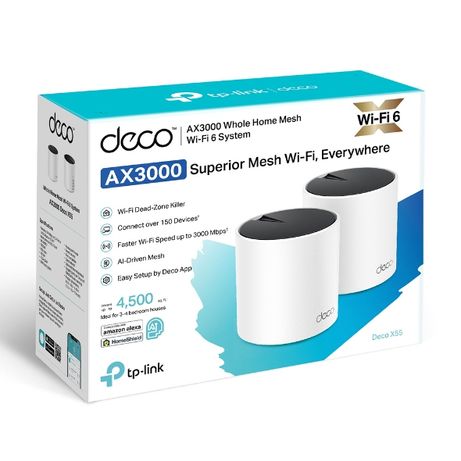 TP-Link Deco X55 (2-pk) WiFi6 AX3000 Dual Mesh - Imagen 9 de 9 TP-Link Deco X55 (2-pk) WiFi6 AX3000 Dual Mesh - Imagen 9 de 9