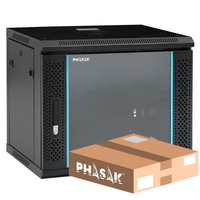 Miniatura 1 de PHASAK  Mural Rack PHASAK Pro 19" 9U Desmontado - Envio Flat Pack - PHO 2109D  Negro