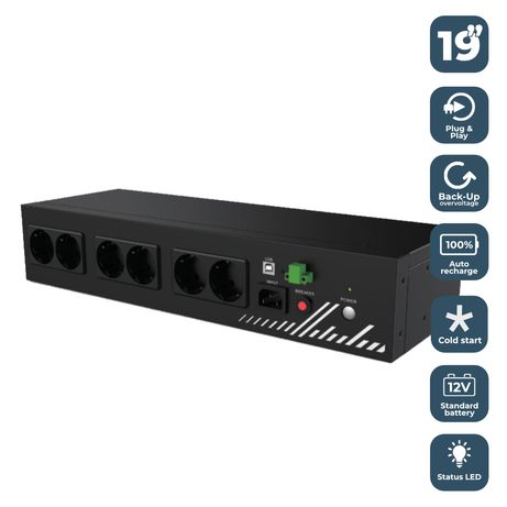 SAI Phasak Interactivo Rack 800 VA PH 9202 - Imagen 4 de 6 SAI Phasak Interactivo Rack 800 VA PH 9202 - Imagen 4 de 6