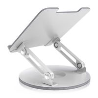 Miniatura 4 de SOPORTE SOBREMESA AISENS AJUSTABLE GIRATORIO PORTATIL/TABLET 7"-13" PLATA