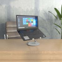 Miniatura 6 de SOPORTE SOBREMESA AISENS AJUSTABLE GIRATORIO PORTATIL/TABLET 7"-13" PLATA