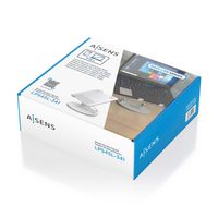 Miniatura 8 de SOPORTE SOBREMESA AISENS AJUSTABLE GIRATORIO PORTATIL/TABLET 7"-13" PLATA