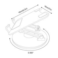 Miniatura 9 de SOPORTE SOBREMESA AISENS AJUSTABLE GIRATORIO PORTATIL/TABLET 7"-13" PLATA