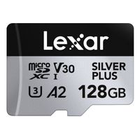 Miniatura 2 de LEXAR 128GB LEXAR HIGH-PERFORMANCE SILVER PLUS MICROSDXC UHS-I, UP TO 205MB/S READ 150MB/S WRITE C10 A2 V30 U3,WITH ADAPTER