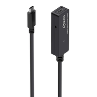 Miniatura 1 de AISENS Cable USB 3 2 Gen1x1 prolongador con Amplificador  USB C M USB C H  Negro  5 0m