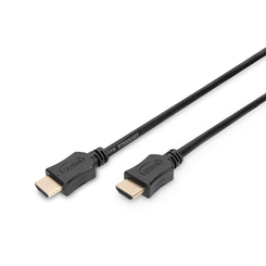 Cable de conexi n HDMI High Speed  tipo A M/M  1 0 m  w/Ethernet  Ultra HD 60p  dorado  negro