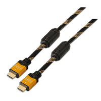 Miniatura 1 de CABLE AISENS HDMI MACHO A HDMI MACHO ALTA VELOCIDAD CON ETHERNET V1 4 MULTIPLE APANTALLAMIENTO CONECTORES BLINDADOS ORO 1M NEGRO A119 0110