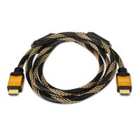 Miniatura 3 de CABLE AISENS HDMI MACHO A HDMI MACHO ALTA VELOCIDAD CON ETHERNET V1 4 MULTIPLE APANTALLAMIENTO CONECTORES BLINDADOS ORO 1M NEGRO A119 0110