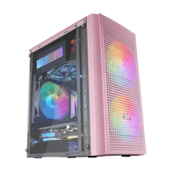 Miniatura 1 de Caja MARS GAMING  MC300P Caja PC Micro ATX Cristal Templado 3xVentilador FRGB RosaRGB Rosa