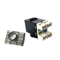 Miniatura 3 de PHASAK Conector Keystone UTP RJ 45 Hembra Cat. 6 Dual Block Phasak 180? negro