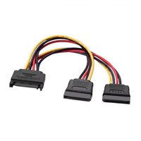 Miniatura 2 de AISENS A131-0353 cable de SATA 0,2 m SATA de 15 pines 2 x SATA de 15 pines Negro, Rojo, Amarillo