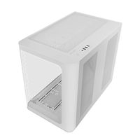 Miniatura 2 de CAJA ATX SEMITORRE GAMING MARS GAMING MCFUSION CRISTAL CURVADO GPU 445mm 2x3.5 3x2.5 BLANCO