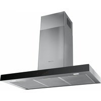 Miniatura 1 de CAMPANA CHIMENEA MEPAMSA STILO NEO 90 INOX +CRISTAL NEGRO ANCHO 90 CM INOX