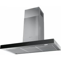 Miniatura 2 de CAMPANA CHIMENEA MEPAMSA STILO NEO 90 INOX +CRISTAL NEGRO ANCHO 90 CM INOX